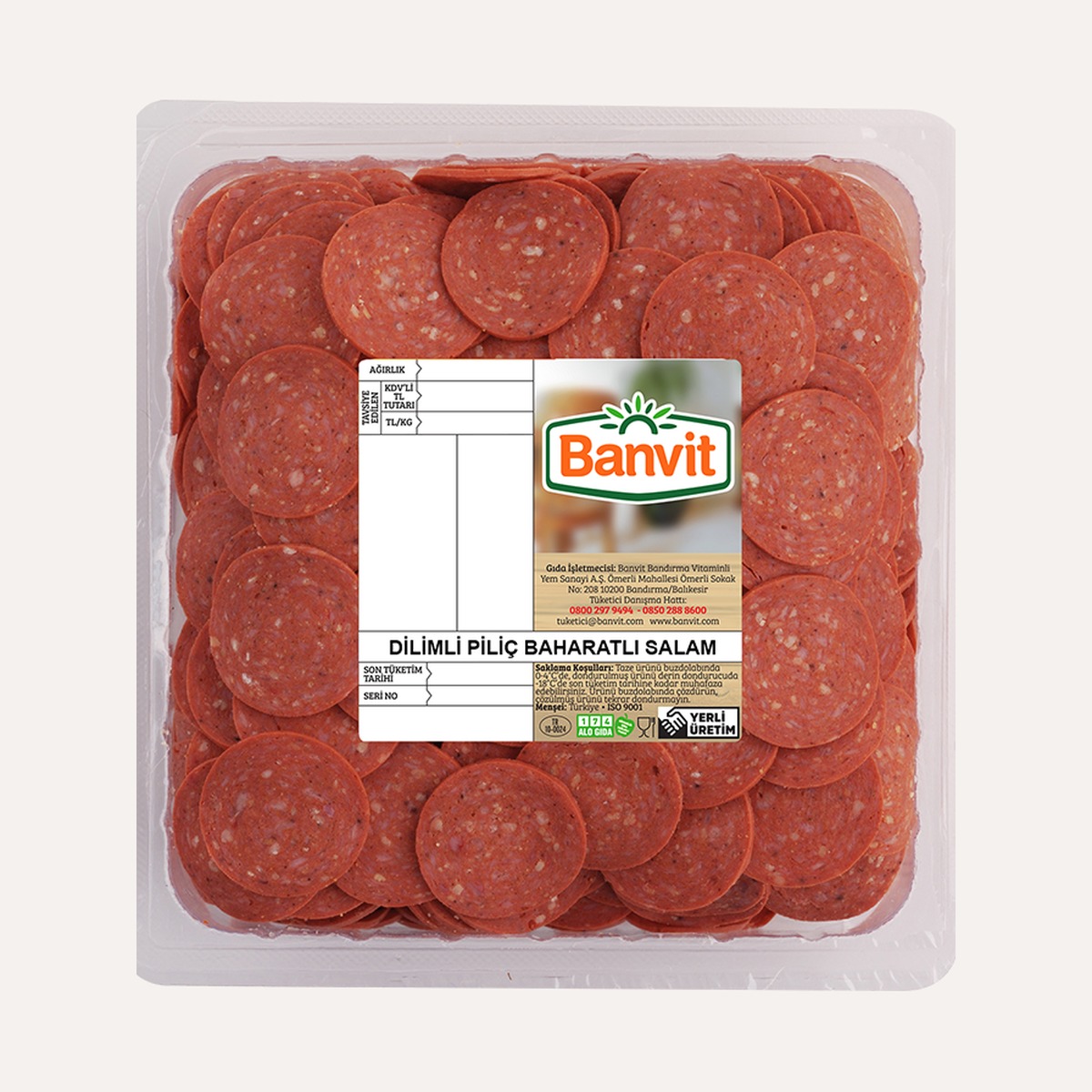 Banvit Piliç Dilimli Baharatlı Salam 1000 GR