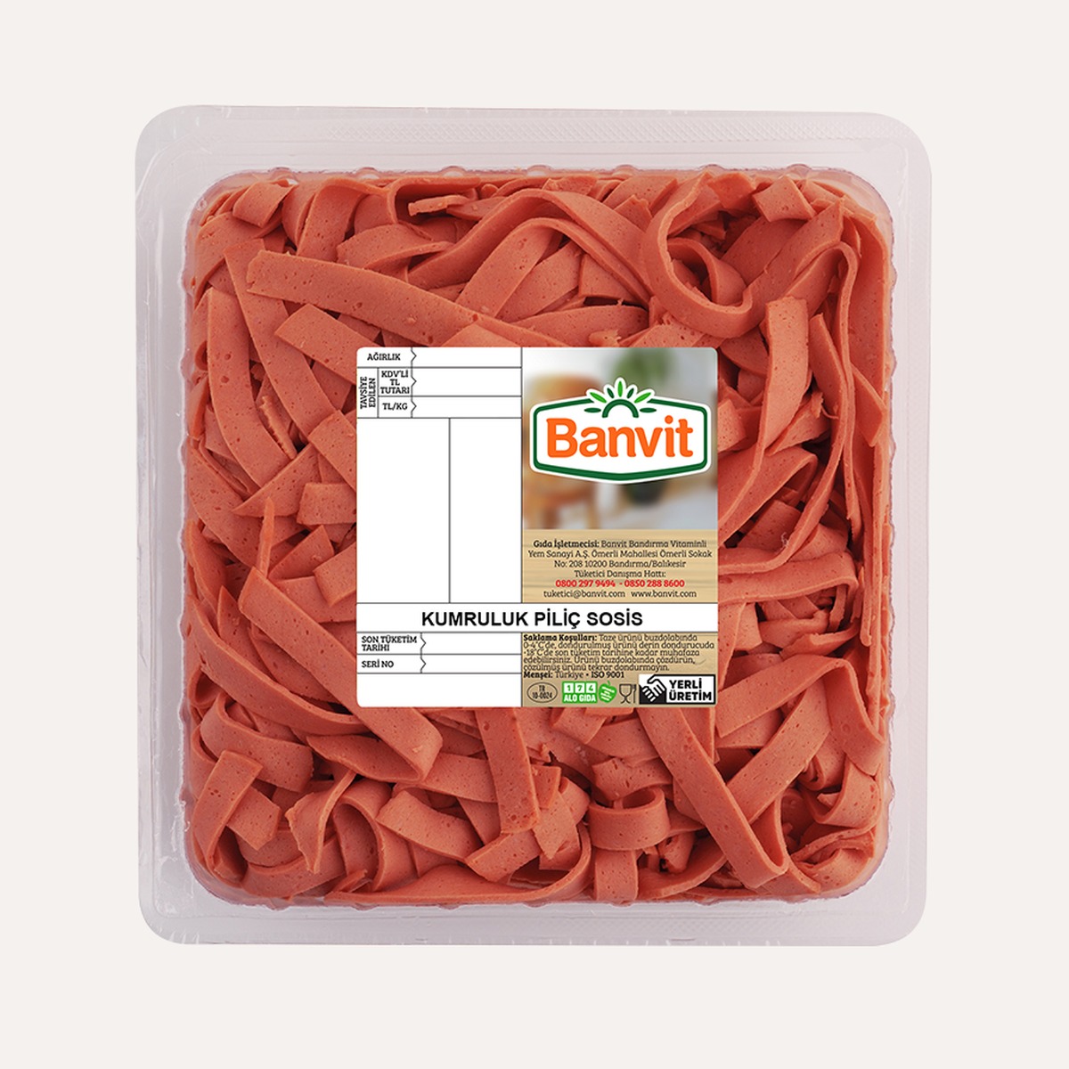 Banvit Kumruluk Piliç Sosis 1000 GR