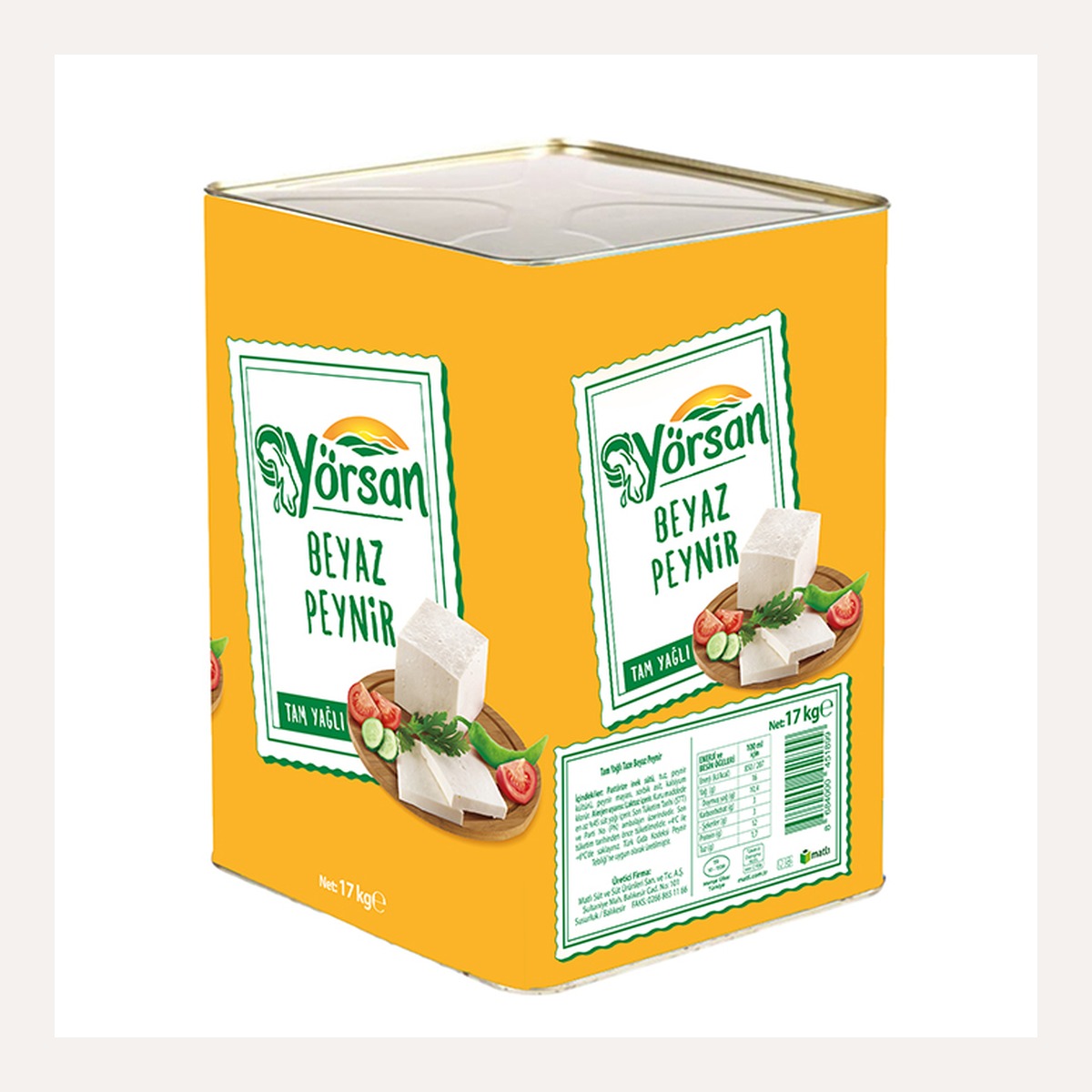 Yörsan Beyaz Peynir Tam Yağlı 17 KG