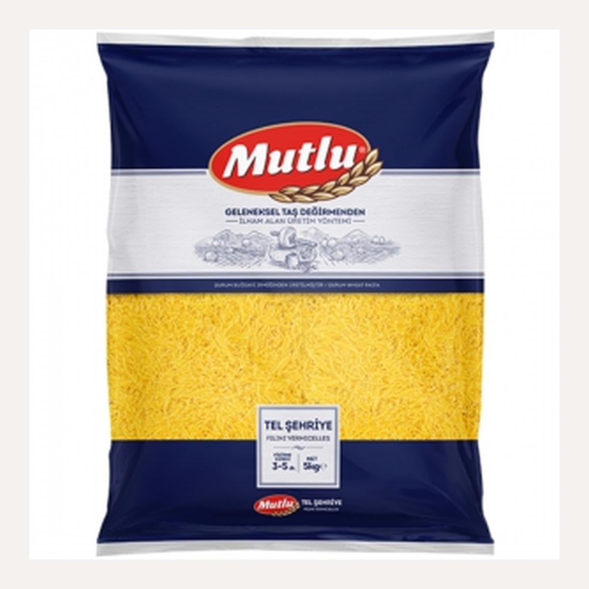 Mutlu Tel Şehriye Makarna 5 Kg