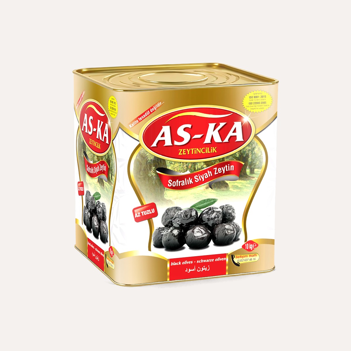 As-Ka Az Tuzlu Sofralık Zeytin 10 KG