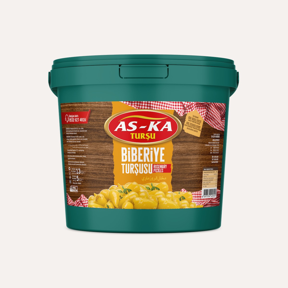 As-Ka Biberiye Turşusu 13 KG